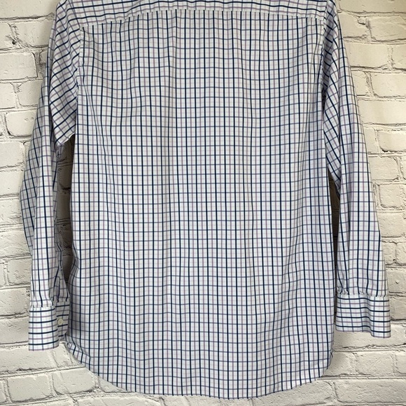 Bonobos Purple & Blue Plaid Button Down Long Sleeve Shirt Dress Shirt size 16.5 - Picture 6 of 9